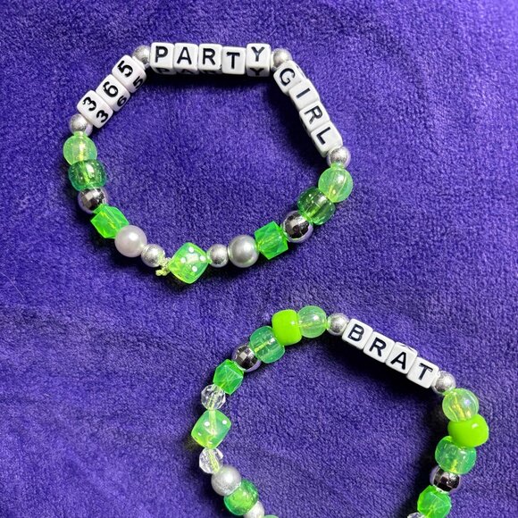 Handmade Charlie XcX Brat Bracelet Set - Picture 1 of 2